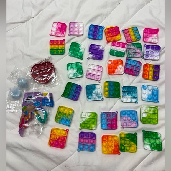 Other - 35+ Colorful Pop Fidget Toy Set